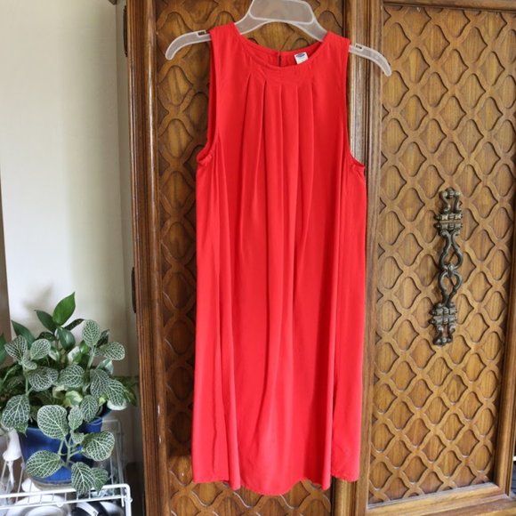 🌟FREE with purchase🌟 Old Navy Red Pleated Round Neck Tunic Dress - Size S - Picture 2 of 14